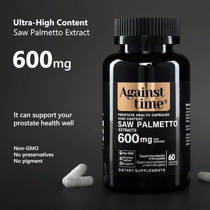 Ultra High Content Saw Palmetto Prostate Support Complex, 60 Capsules, with Vitamin B1 and B12