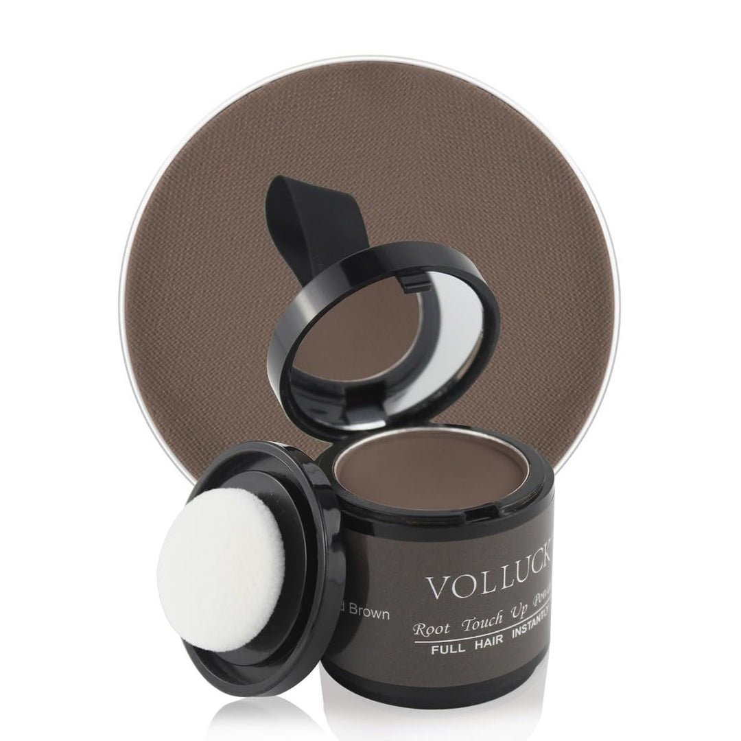 Volluck Root Touch Up Powder, Instant Hairline Powder For Thinning Areas And Gray Hair Coverage, Natural And Non-Greasy Root Cov