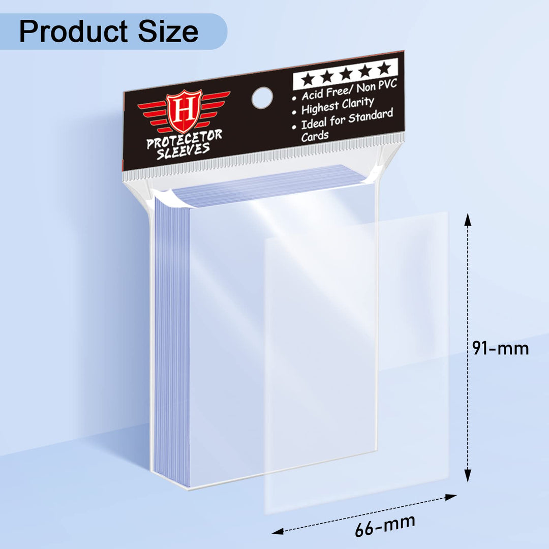 1200 Counts Card Sleeves Toploaders for Trading Card, Soft Clear Card Protective Sleeves Deck Card Protectors Fit for Baseball Cards, Sports Cards, MTG, Yugioh Card Game Card Standard Cards