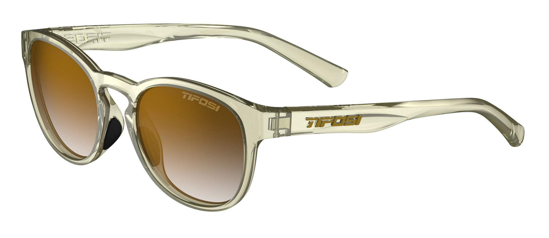 Tifosi Svago Sunglasses (Crystal Champagne, Brown Gradient)