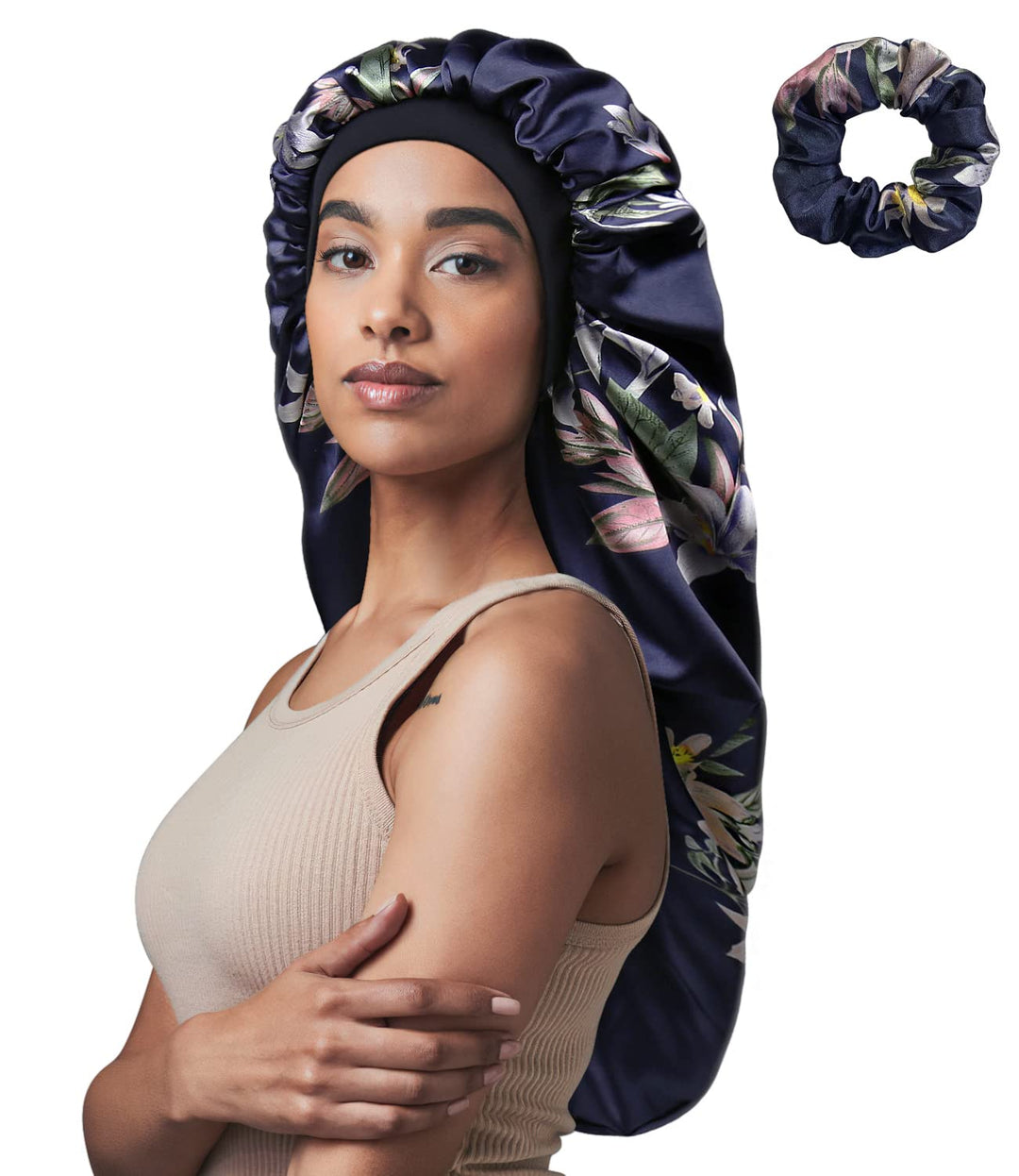 Curly Hair Satin Bonnet Long Sleep Cap For Braids