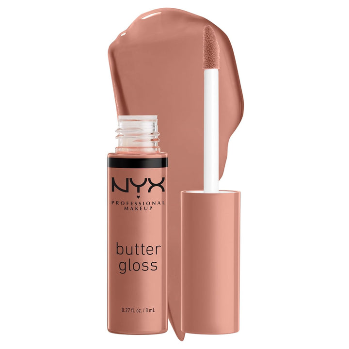 NYX Butter Gloss | Non-Sticky Lip Gloss for Women | Madeleine - Mid-Tone Nude