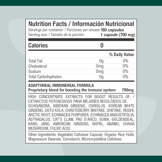 Immuneheal + Immodulator – Adaptogen Blend (180 Capsules ea.)