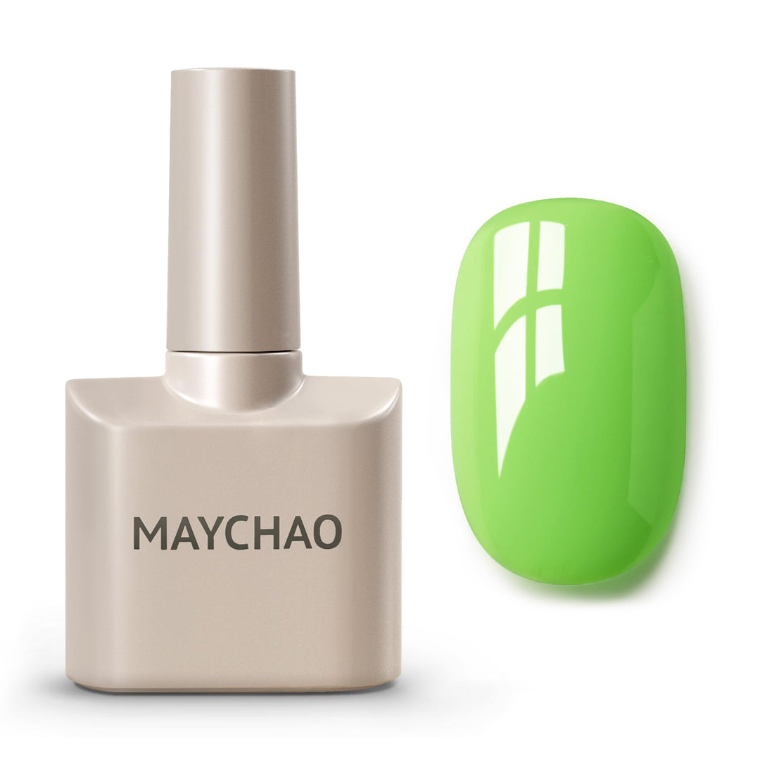 Maychao 15Ml Gel Nail Polish 1Pc Apple Green Gel Polish Soak Off Uv Led Nail Polish Nail Art Starter Manicure Salon Diy At Home,