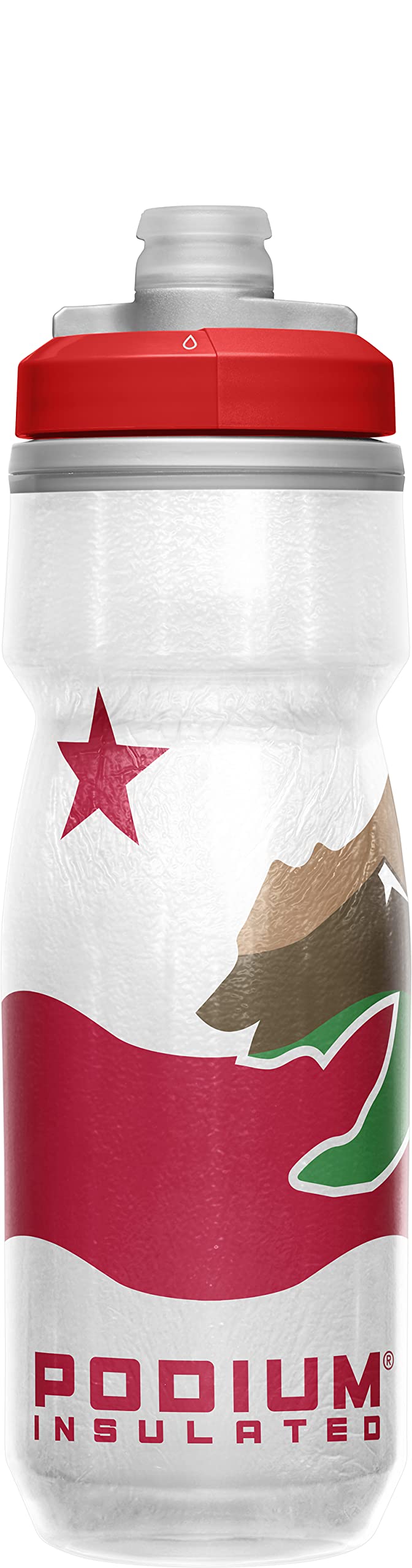 CamelBak Podium Chill Insulated Bike Water Bottle - Easy Squeeze Bottle - Fits Most Bike Cages - 21oz, California