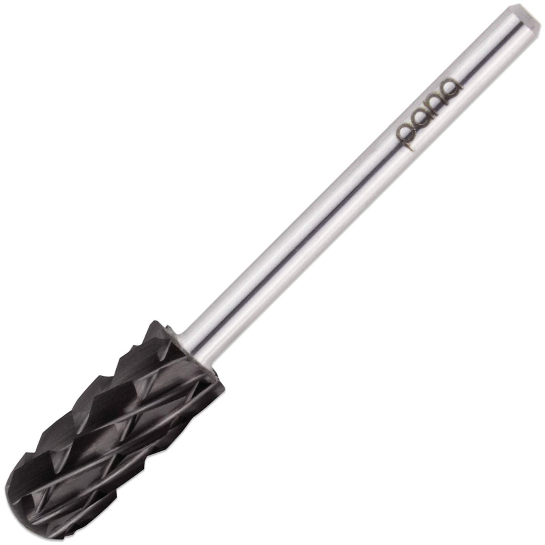 Pana Smooth Top Small Barrel 3/32'' Shank Size - (Dlc Black, 5X Coarse Grit) - Fast Remove Acrylic Or Hard Gel Nail Drill Bit Fo