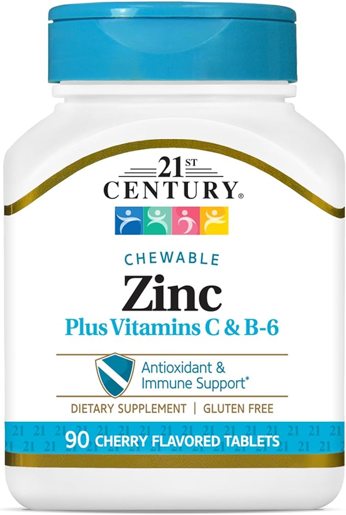 21st Century Zinc Chewable Withc & B6 - Cherry, 90 Count
