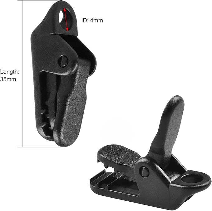 10PCS Heavy Duty Outdoor Camping Tarp Clips with 10PCS Carabiner Hanging Hooks, Tent Clips, Tarp Clamps for Awnings Caravan Car Truck Swimming Pool Boat