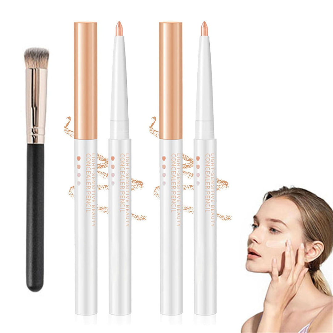 vljsfkh Slideach Multifunctional Concealer Stick, Slideach Makeup Correcting Pen, Waterproof Full Coverage Beauty Concealer Pencil, Change The Lip Line, Refine The Brow Shape-2#+2#