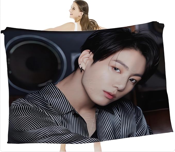 Blanket 40"X50" Soft and Comfortable Warm Fleece Throw Full Picture of Idol Group Blankets Yoga Blankets Beach Blanket Picnic Blankets for Dorm Room Decor Sofa Bed Camping Travel All Season