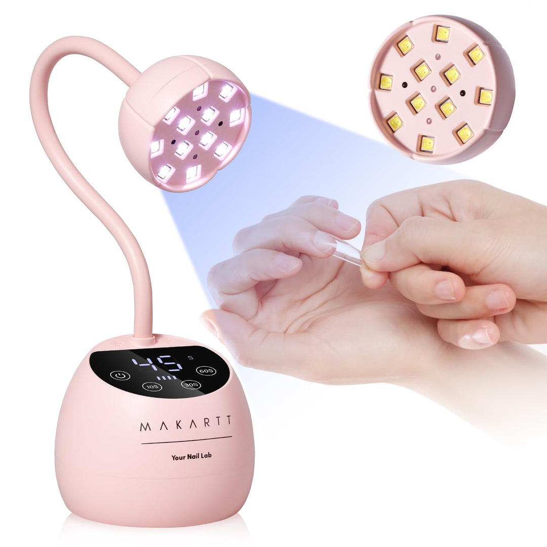 Makartt UV LED Nail Lamp - Gooseneck UV Light for Gel Nails Cherie Cordless USB 24W Dryer Lamp with 4 Times & Auto Sensor Professional Fast Flash Curing Gel Polish Nail Art