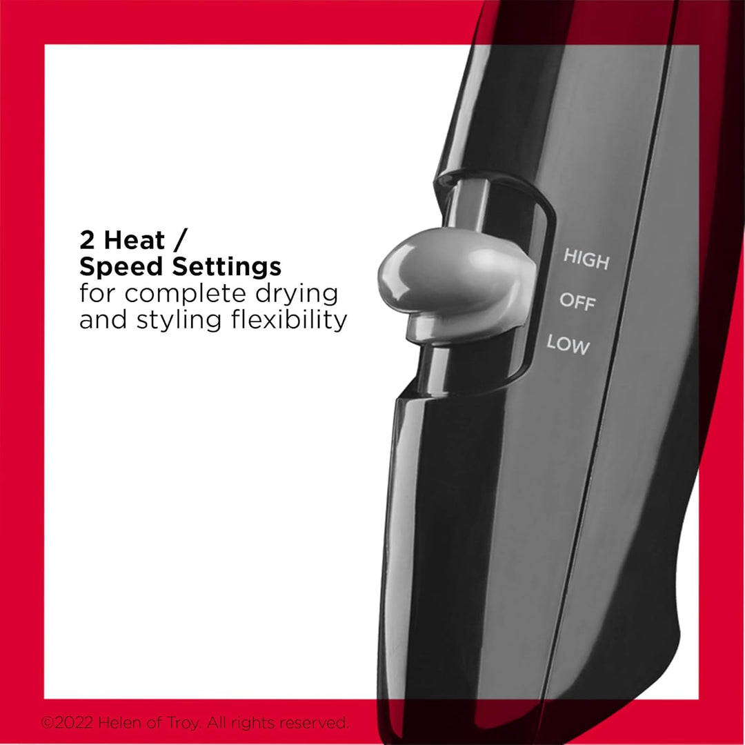 Revlon 1875W Compact Hair Dryer – Lightweight & Travel-Friendly | Black | 2-Pack