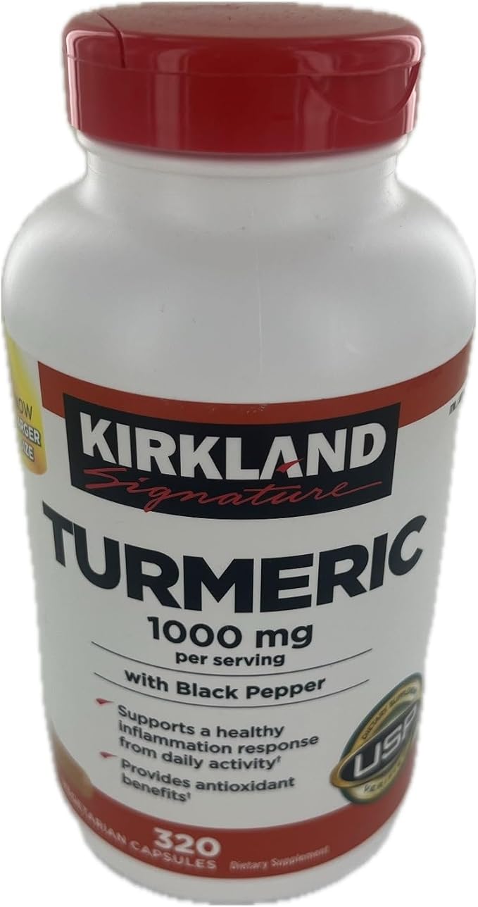 Kirkland Signature Turmeric with Black Pepper, 1000mg (320 Count)