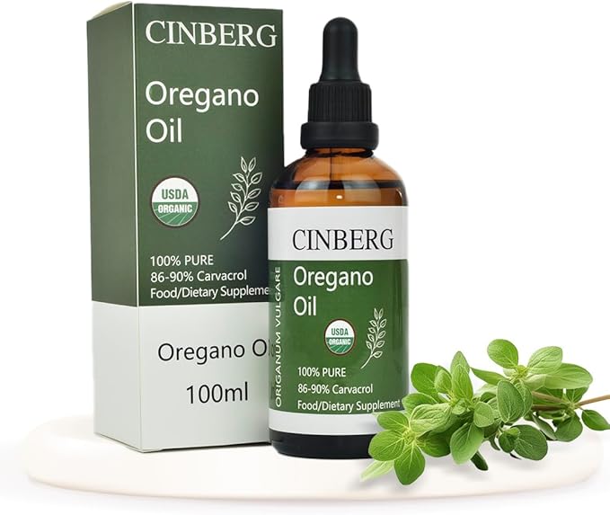 Premium 100% Pure Organic Oregano Oil (Origanum Vulgare) - Certified, Wild-Sourced, Therapeutic Grade Food Oil for Immune Support - Antibacterial & Antifungal - Rich in Antioxidants