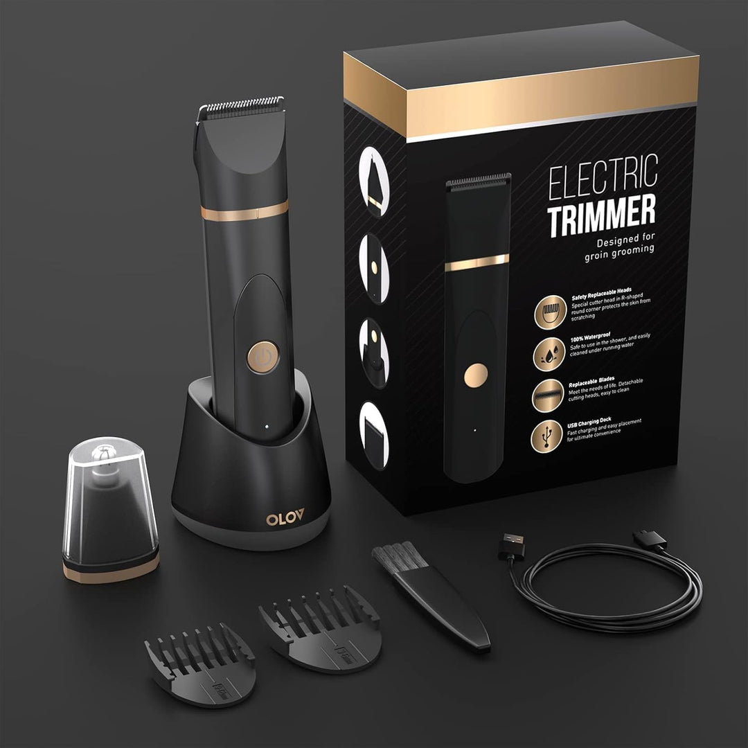 Electric Body Hair Trimmer | Waterproof Groomer for Men & Women | USB Rechargeable