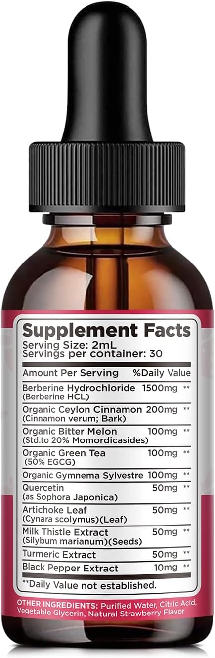 Magnesium Glycinate Liquid Drops with Citrate, Malate Liquid Berberine Supplement