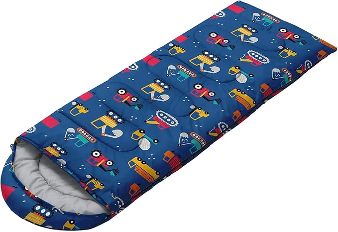 AILONEN Kids Floral Cat Camping Sleeping Bags,Lightweight & Waterproof,3 Season Warm & Cool Weather,Kawaii Kitten Sleeping Bags for Girls Adults,Travelling,Outdoors