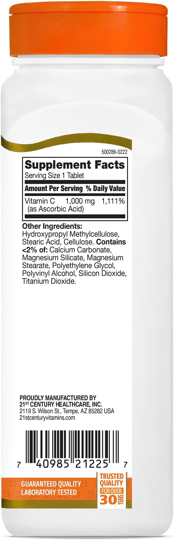 21st Century C 1000 mg Prolonged Release Tablets 110 Count