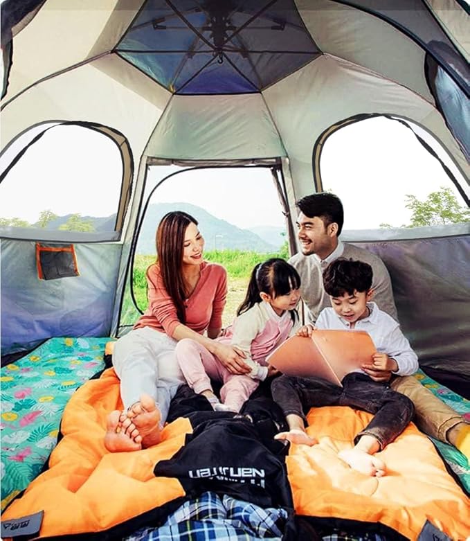 Camping Tent with Instant Setup, 2/3 Person Weatherproof Tent Easy Quick Set Up in 60 Seconds with Rainfly Backpack Tent for Family Camping & Hiking, Upgraded Ventilation,Center Height 66-inch