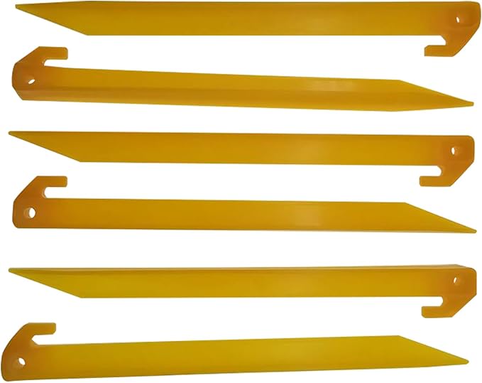 12 Inch Plastic Tent Stakes -24 pcs Heavy Duty and Larger Durable Tent Pegs Spike Hook for Campings Outdoor and Garden Lawn, Sturdy Canopy Stakes Accessories Suitable for Sand Beach Woods