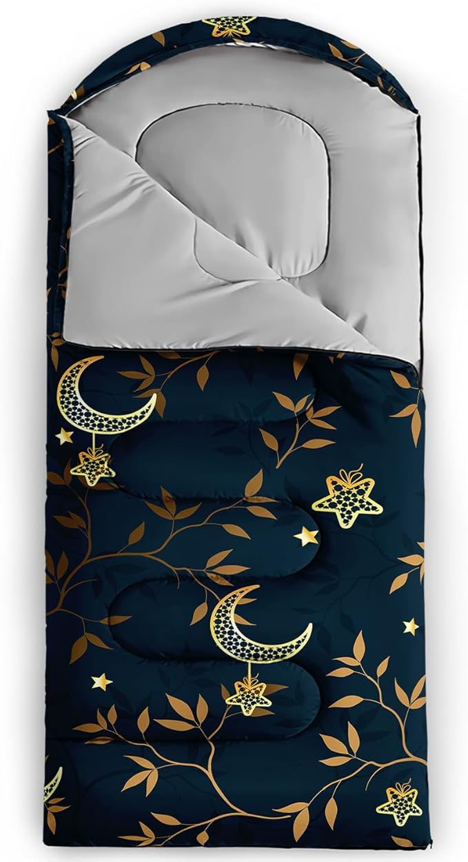 AILONEN Kids Floral Cat Camping Sleeping Bags,Lightweight & Waterproof,3 Season Warm & Cool Weather,Kawaii Kitten Sleeping Bags for Girls Adults,Travelling,Outdoors