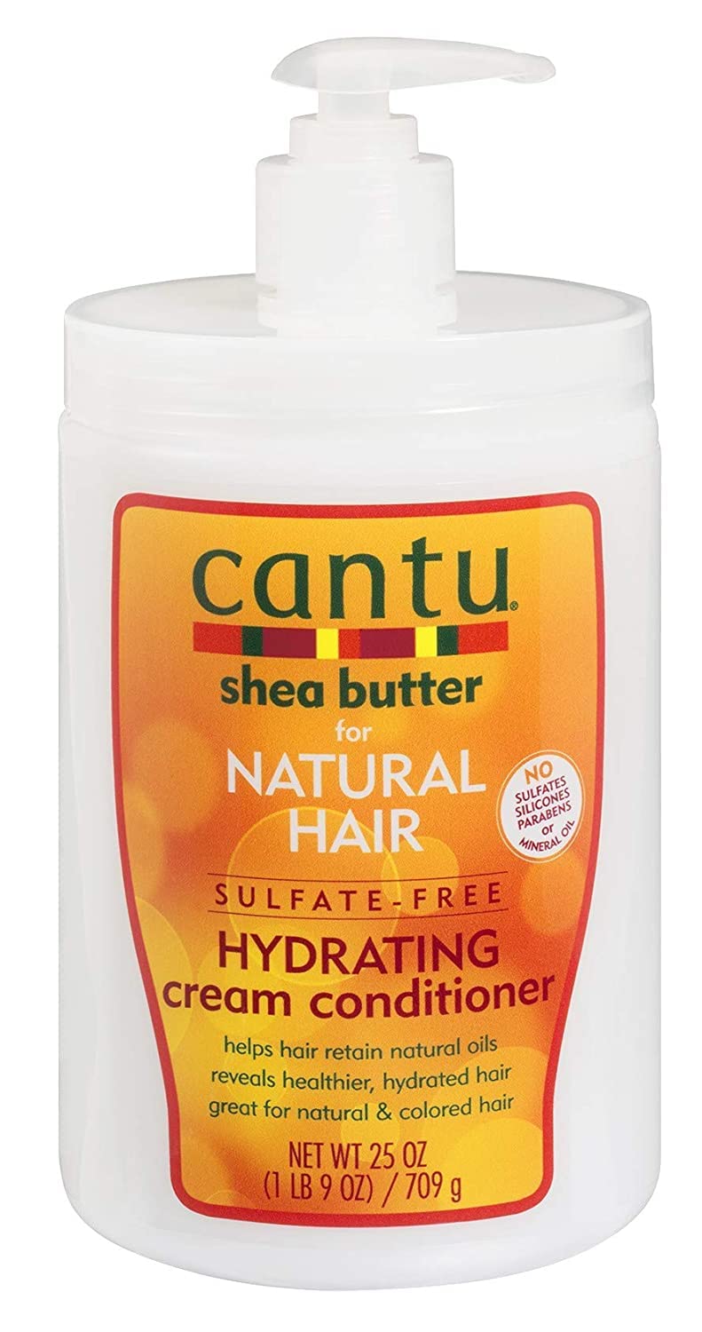 Cantu Natural Hair Conditioner Hydrating Cream 25 Ounce Pump (3 Pack)
