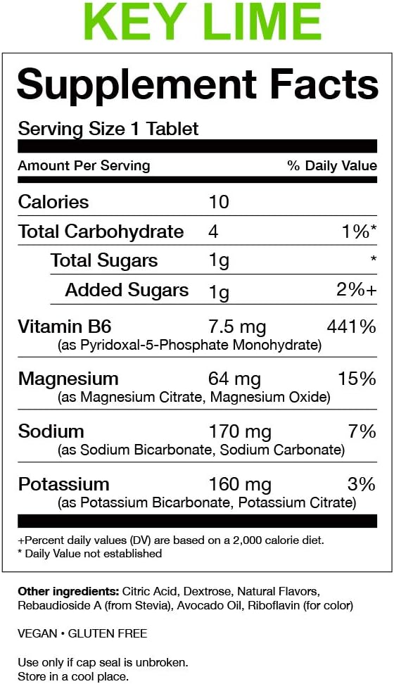 Key Lime All Natural Hydration & Kidney Health Supplement to Combat Calcium Oxalate Crystal Formation, 80 Tablets