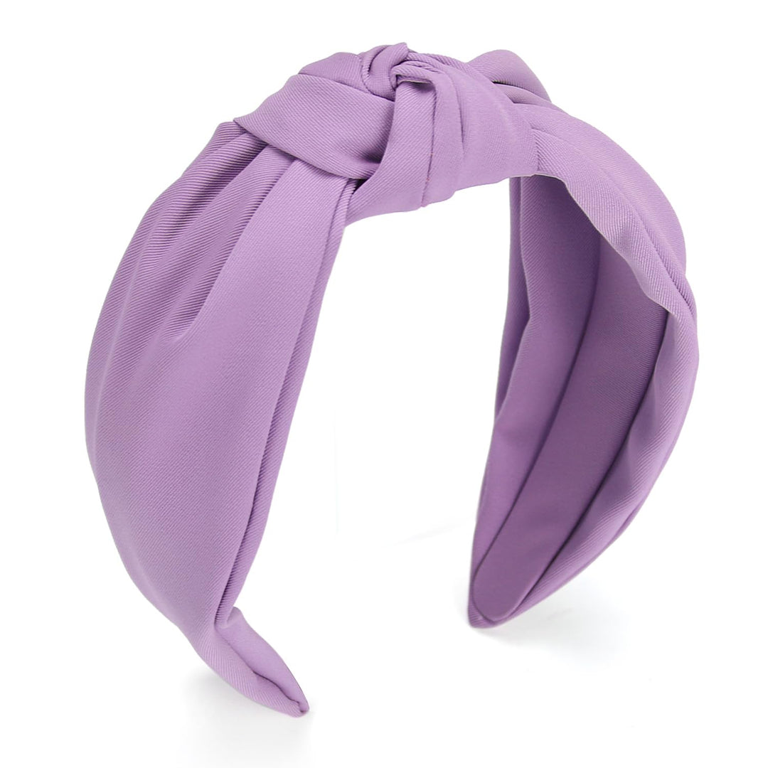 Etercycle Headband For Women, Knotted Wide Headband, Yoga Hair Band Fashion Elastic Hair Accessories For Women (Purple)