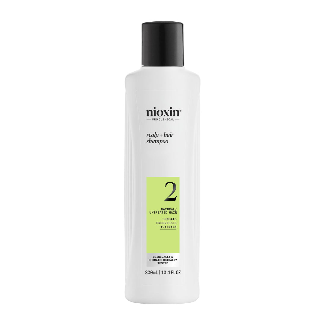 Nioxin System 2 Scalp + Hair Thickening Shampoo | For Natural Hair with Progressed Thinning | Boost Hair Density with Niacinamide & Biotin | 10.1 Fl Oz
