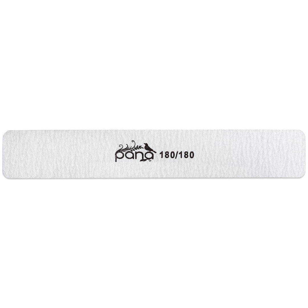 10pcs - PANA Jumbo Double-Sided Emery Nail File for Manicure, Pedicure, Natural, and Acrylic Nails - Zebra (Grit 180/180)