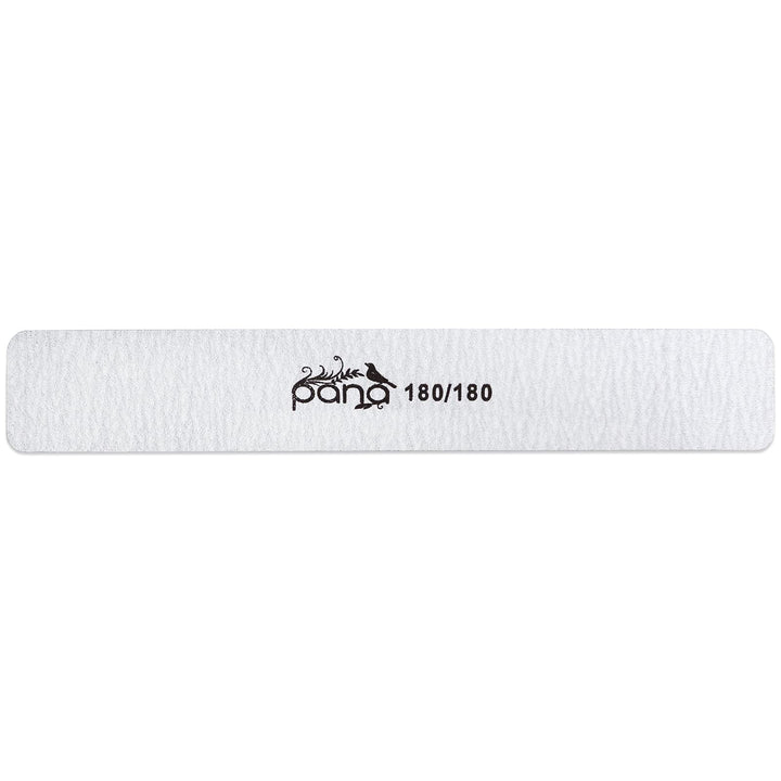 10pcs - PANA Jumbo Double-Sided Emery Nail File for Manicure, Pedicure, Natural, and Acrylic Nails - Zebra (Grit 180/180)