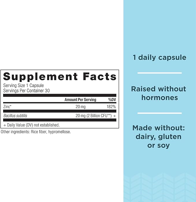 Ancient Nutrition Zinc 30 Count + Vitamin C (60 Count)