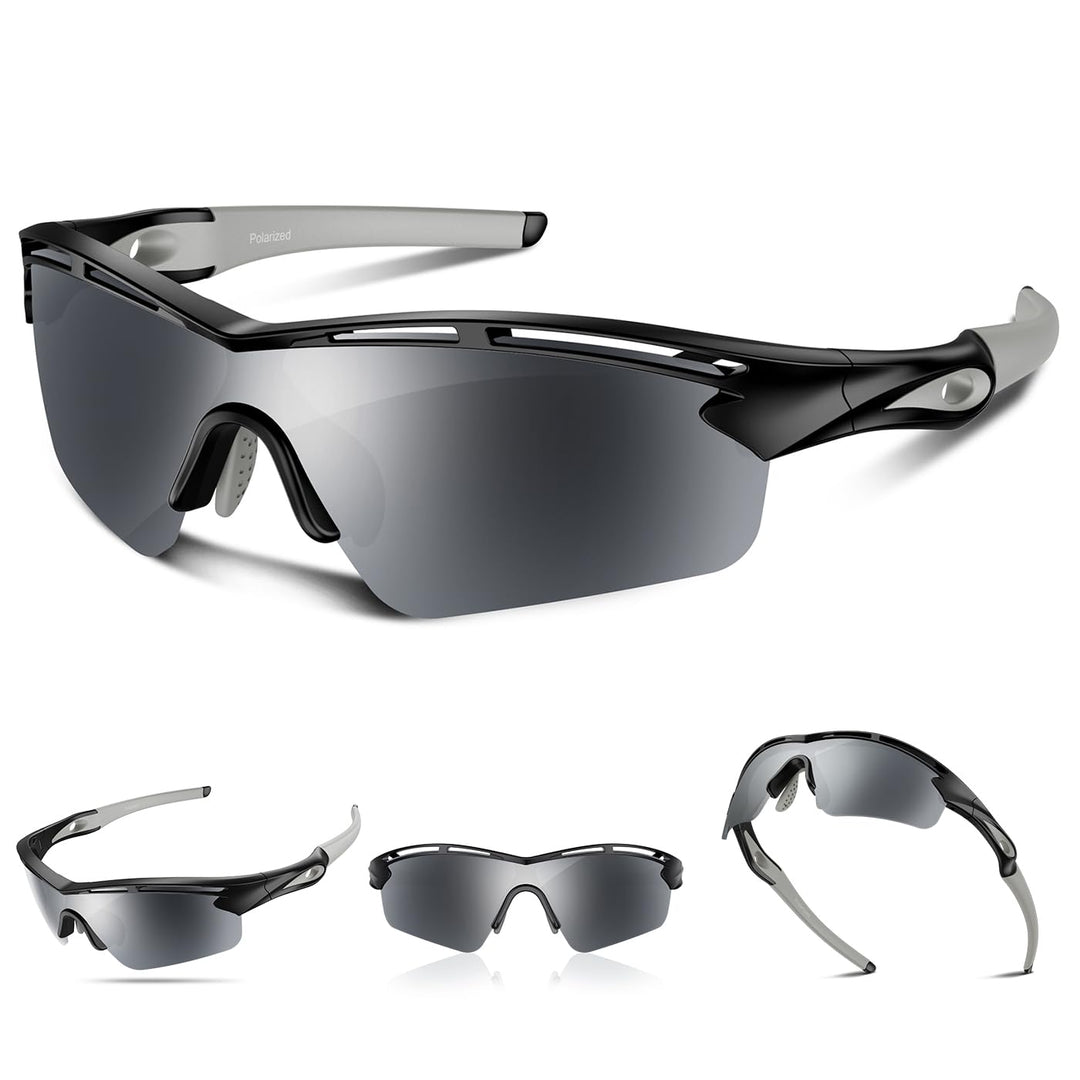 Polarized Sports Sunglasses for Men Women Youth Baseball Cycling Running Driving Fishing Tennis Golf Motor TAC UV400 TR90