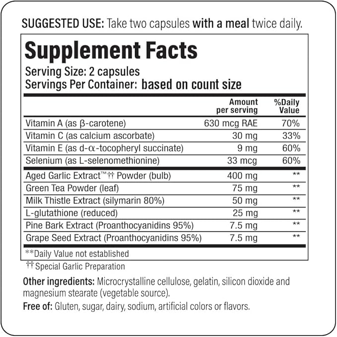 Kyolic Aged Garlic Extract Formula 105, Detox & Anti-Aging, 200 Capsules (Packaging May Vary)