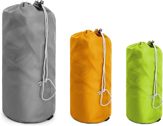 BeeGreen Stuff Sack for Backpacking Drawstring Storage Bag with Dust Flap