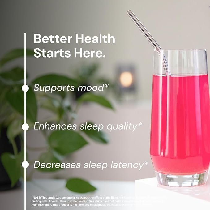 Blueprint Bryan Johnson Longevity Mix - Muscle Builder & Recovery Supplement - Promotes Focus and Balanced Mood - Creatine, L-Theanine- Vegan, Keto Friendly (30 Servings (Pack of 1), Blood Orange)