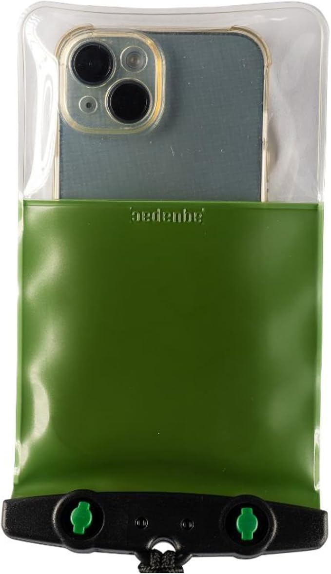 Aquapac Waterproof Phone Case, Medium, Grey, Lanyard, iPhone and Android, Made in The UK, Hiking, Mountain Biking, Running Accessory, Travel Essential, 5 Year Warranty. IPX8 Certified to 30 ft deep.