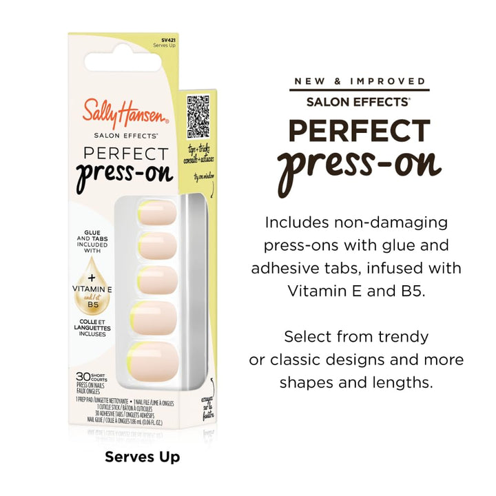 Sally Hansen Instant Cuticle Remover | Press-On Nails Set | 30 Designs & Glue