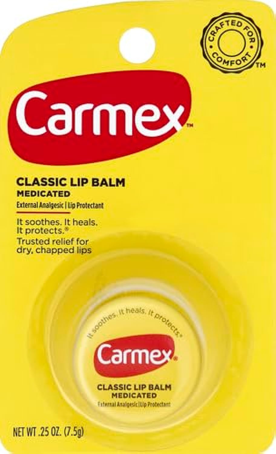 Carmex Classic Lip Balm Medicated 0.25 Oz (Pack Of 10)