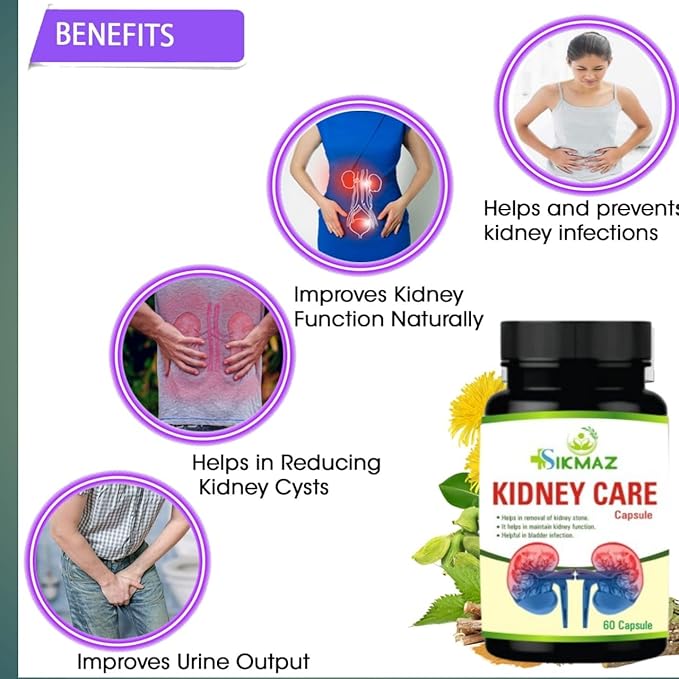 Kidney Care Capsules Kidney Support Ayurvedic Health SupplementPiedra,Cranberry, Juniper Berries for Kidney Detox and Bladder Health.60 Day Supply