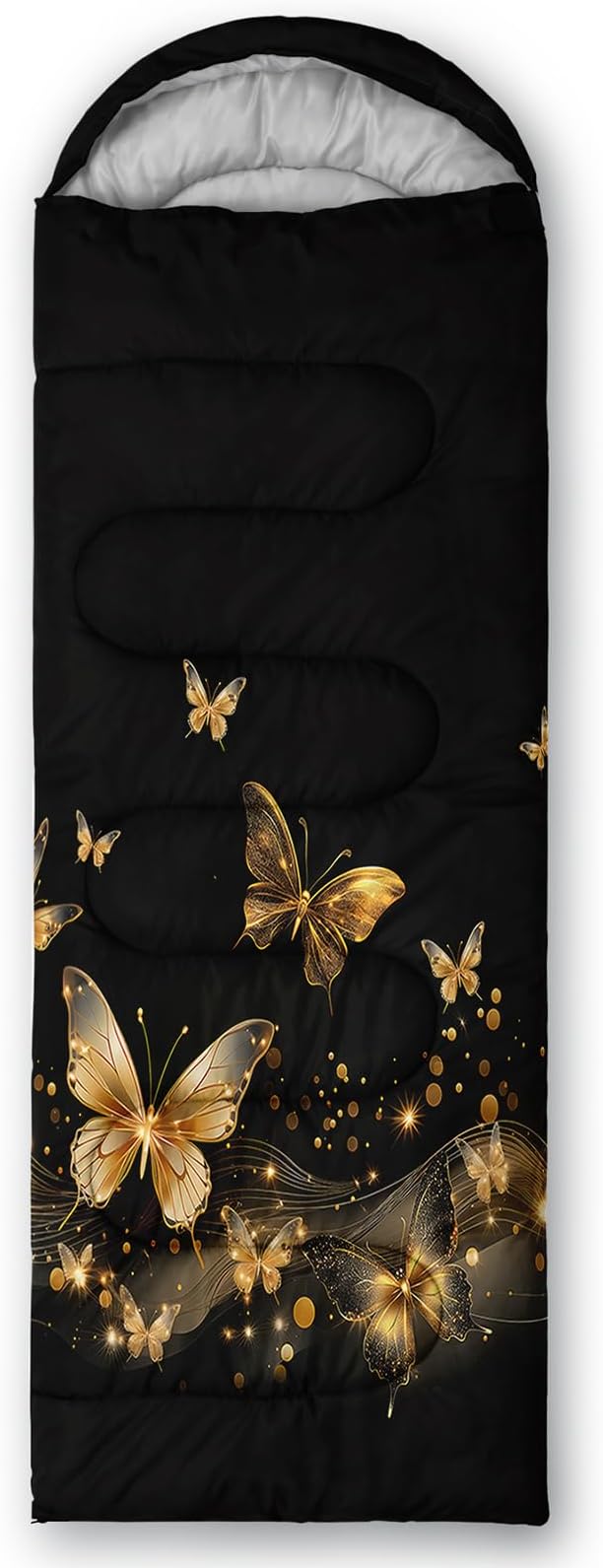 AILONEN Cartoon Fox Camping Sleeping Bag for Boys Girls Adults,Lightweight & Waterproof,3 Season Warm & Cold Weather,Portable,Kawaii Fox Printed Sleeping Bag,Traveling,Camping,Hiking