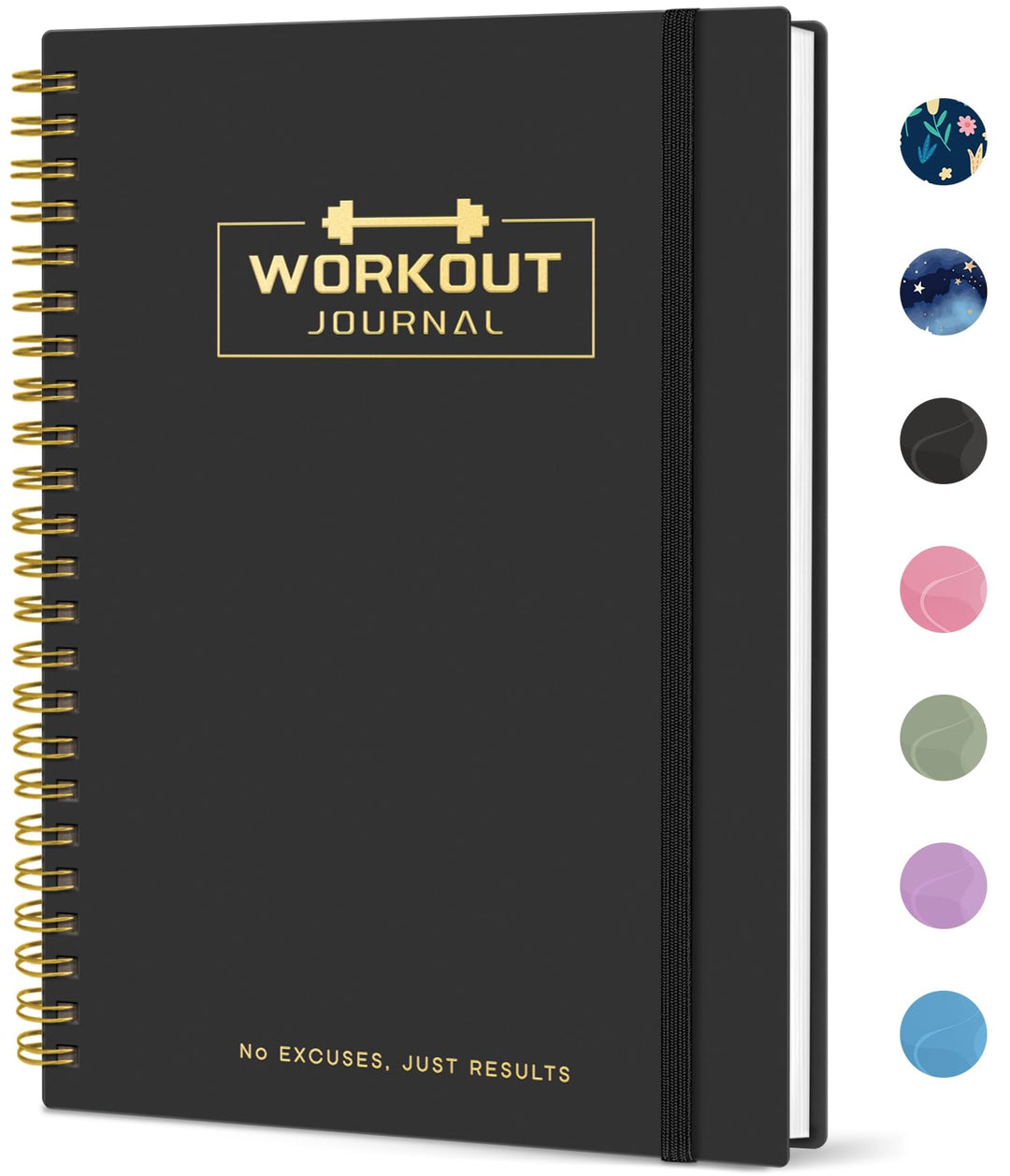 Fitness Workout Journal for Women & Men, A5(5.5" x 8.2") Workout Log Book Planner for Tracking, Progress, and Achieving Your Wellness Goals - Black(New)