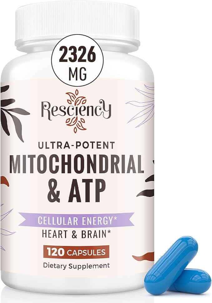 2326 MG Mitochondrial Supplements with ATP, Vitamins, CoQ10 & PQQ, More Effective Than Creatine HMB & Nitric Oxide, Energy, Endurance, Strength, Recovery & Muscle, Organic, 120 Capsules