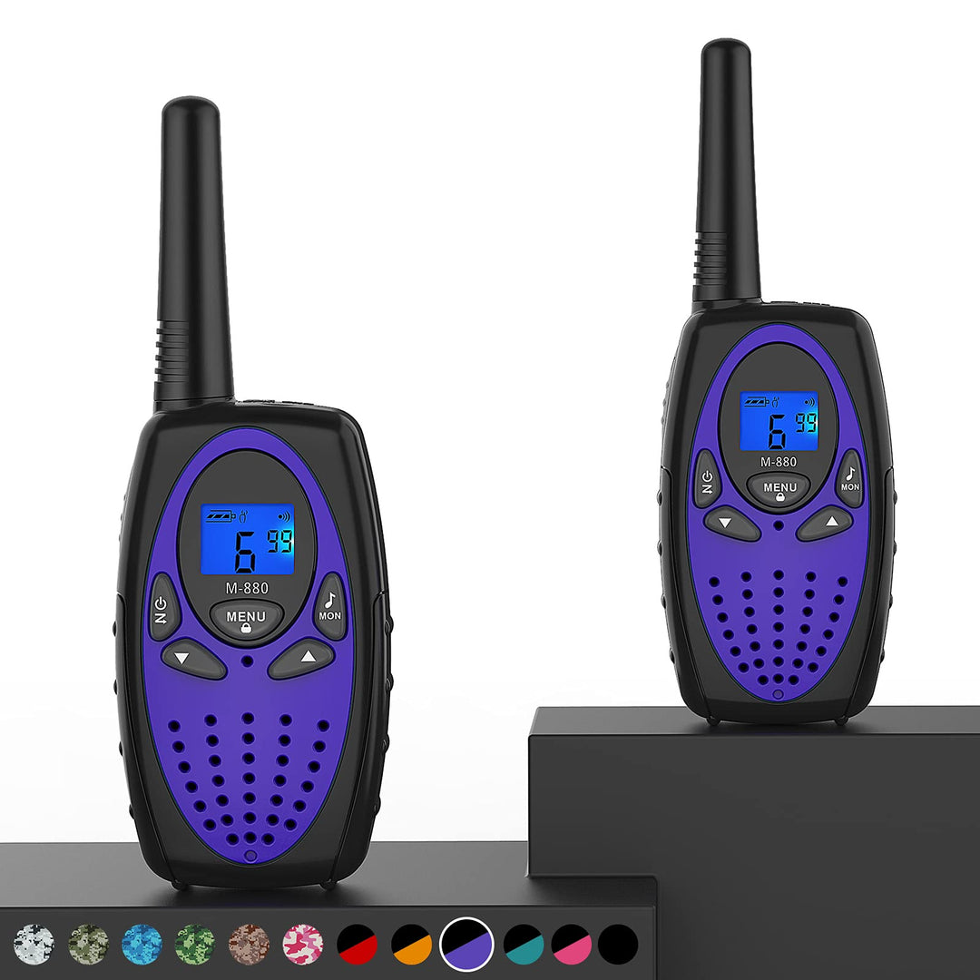 Topsung M880 Walkie Talkies for Adults Toys for Kids (Violet 2 Pack)