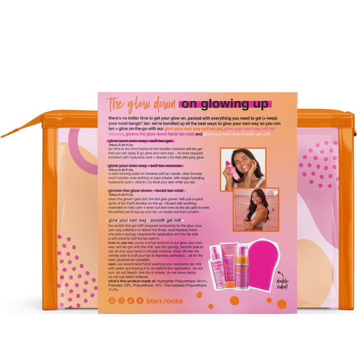 Self Tanning Gel Travel Kit | Mini Dark Tanner, Gradual Face Mist & Mitt