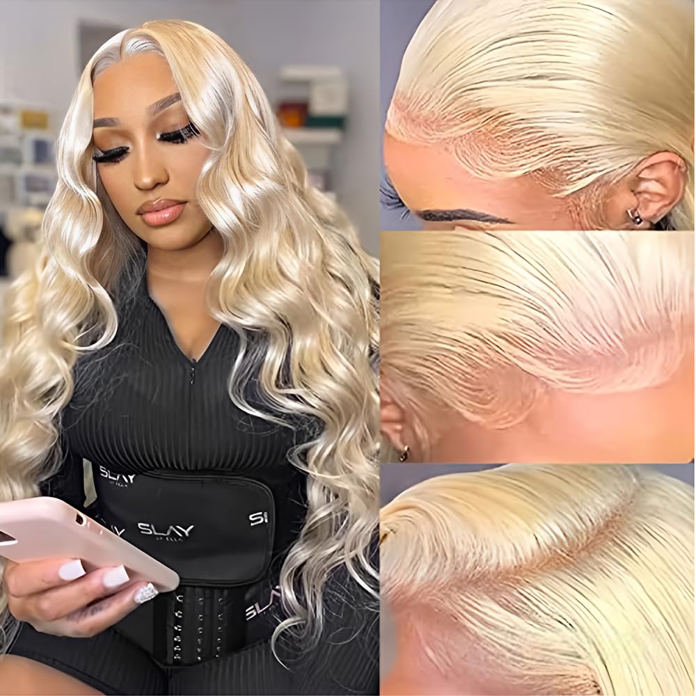 Alielaine 613 13X6 Lace Front Wig Human Hair Transparent Lace Body Wave Blonde Lace Front Wigs Human Hair 613 Hd Lace Frontal Wi