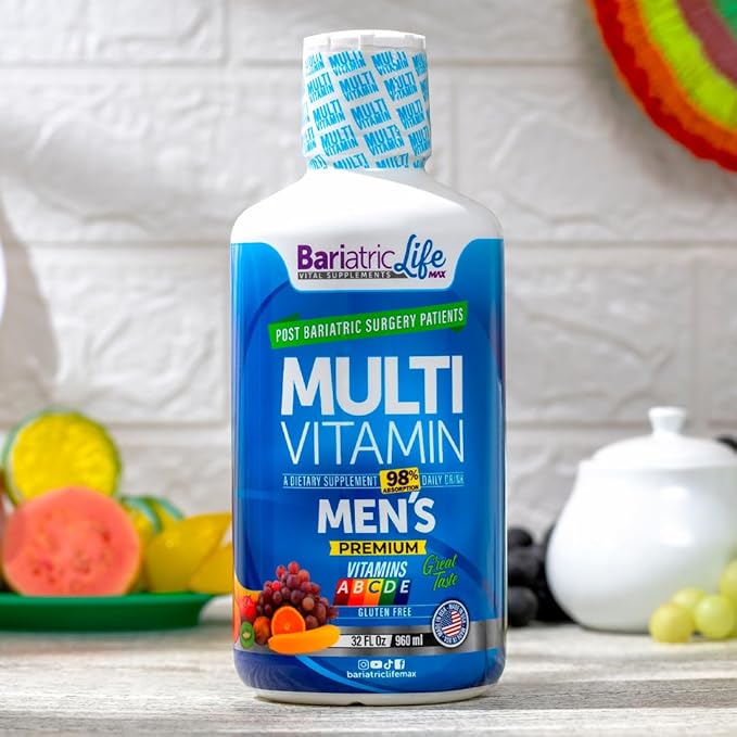 Bariatric Multivitamin Design for Post Bariatric Surgery Mens Patients, Sugar Free, 100+ Vitamins, Minerals & Amino Acids, Supports Muscle, Heart, Brain Health & Energy, 98% Absorption Rate, 32 Serv