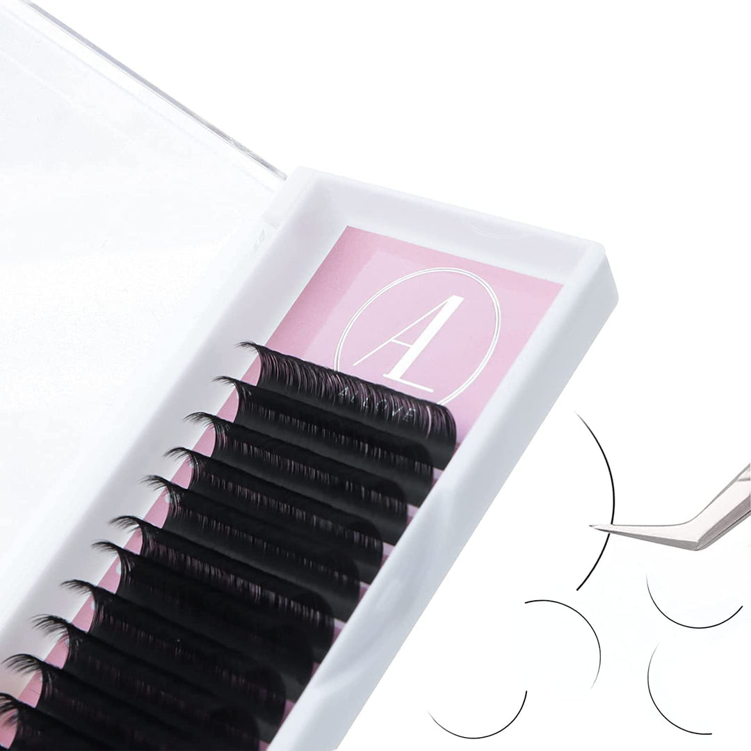 Allove Classic Eyelash Extensions 0.15 Dd Curl 10Mm Premium Silk Individual Volume Lash Trays For Extensions Supplies Single