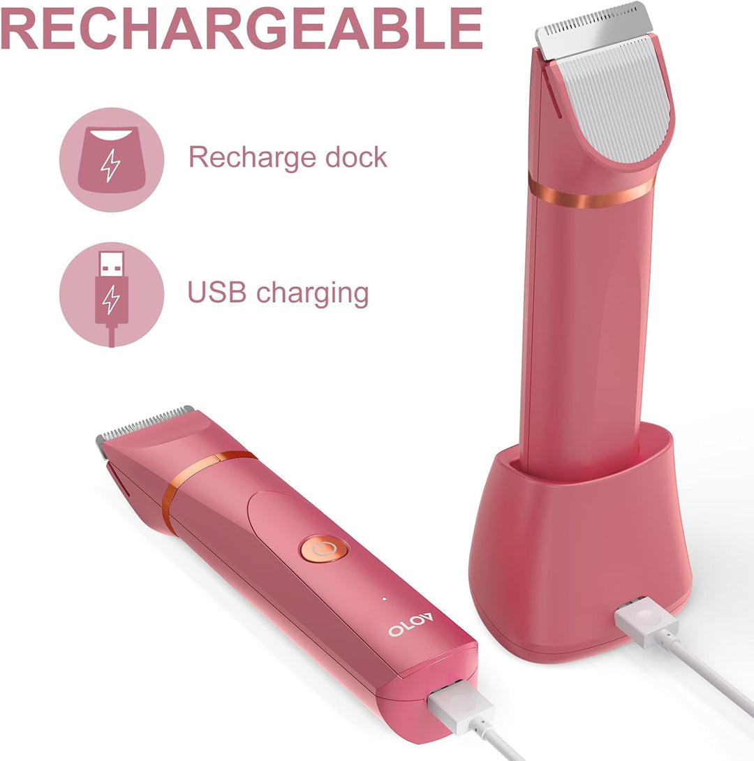 Electric Body Hair Trimmer | Waterproof Groomer for Men & Women | USB Rechargeable