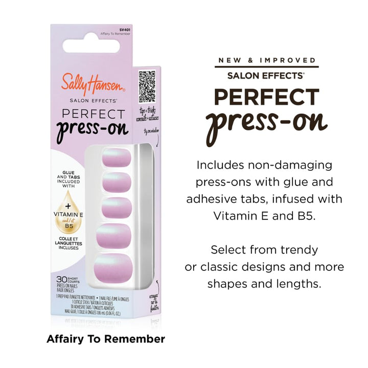 Sally Hansen Instant Cuticle Remover | Perfect Press-On Nails Kit | Salon-Quality